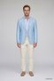 Ds Damat Regular Fit Blue Dobby Fabric Jacket - 4