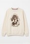 Women's Sweatshirt Swt02522 Beige - 5