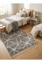Carpet Shaggy Rugs with Soft Texture, Color - Dark Grey, Size - 120 x 170 cm - 4 x 5.5 ft, Design - Revive Abstract
