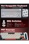Y75 Wireless Mechanical Keyboard,2.4GHz/BT/Wired Gaming Keyboard - 6
