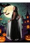 Hooded Cloak 3-Layer Sheer Tulle Gothic Ghost Cape Witch Cloak for Women Halloween Costume Renaissance Accessories - 2