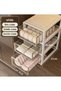 3 Pack Stackable Plastic Closet Storage Box, Wardrobe Cupboard Space-Saving Clothes Storage Hat Organizer, 37 x 26.4 x 49.2 cm, White - 2