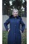 6008 Quilted Coat with Fish Scale Detail - 7