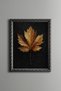 Autumn Leaf on Dark Background - Vintage Patterned Painting - Fine Model