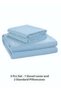 Duvet cover Set | Soft 400 TC Sateen Cotton Material | 1 Duvet Cover 220 cm x 240 cm + 2 Pillowcases 50 cm x 75 cm | Suitable for both Queen and King mattressess | Sky Blue Color - 5