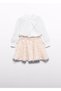 Abel&Lula Girl's Sequined Skirt Blouse Beige 5590 - 2