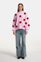 Women's Hand-Knitted Rose Embroidered Knitwear Sweater