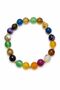 Colorful crystal cut agate bracelet