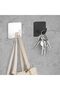 4PCS Towel Hooks Wall Hanger علاقة ملابس جدارية Black and White - 5