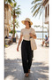 Women's 100% Cotton Muslin Comfortable Cut Pants with Elastic Waist - 3