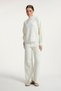 Women's Cream High Neck Sweater Pantalon Double Knitwear Set - 3