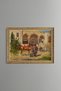 Horses and People in Traditional Clothing in the Courtyard - Vintage Patterned Painting - Fine Model