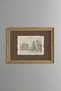 Landscape Sketch with Trees on a Brown Background - Vintage Patterned Painting - Fine Model