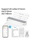 MT610 Portable Printer Wireless for Travel, Bluetooth Thermal Printer 8.5x11 US Letter&A4 Thermal Paper, Compatible with Android and iOS Phone & Laptop, Inkless Printer Mobile Office(White) - 2
