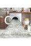 Carpet Rug Anti-Slip- Size- 153 x 214 (5x7 ft) | Color- Beige & Blue - 5