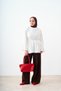 Women's Waist-Tied Lace Detail Tunic Cream - 3