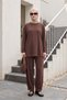 Women's Tunic Shalwar Pant Suit 4738 Brown