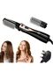 RE-2078-2 Pink 1200W Hair Dryer Brush 3 In 1 Hot Air Styler Straightening & Curling Fast Heating (3s) Hair Styler with 2 Brushes - 2