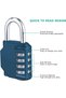Combination Padlock for Locker, Code Padlock Outdoor (Peacock Blue) - 3