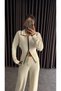 Double Zippered Waist-Fitted Cardigan Knitwear Set - 3