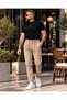 Men's Varenna Old Money Pleated Lace-Up Double-Legged Trousers with Elastic Waist