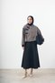 Women's Silvery Goose Feet Cashmere Sweatshirt Black - 3