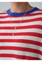 Contrast Collar Striped Oversize Sweater - 2