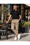Men's Varenna Old Money Pleated Lace-Up Double-Legged Trousers with Elastic Waist - 3