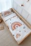 Single Duvet Cover and Fitted Sheet Set - Iconic Series - Salmon Rainbow