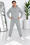 Men's Premium Quality 3-Thread Inner Ribbed Hooded Tracksuit Set - 4
