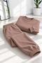 Men's Premium Quality 3-Thread Ribbed Crew Neck Sweat Suit Set - 7