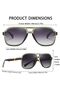 Polarized Sunglasses UV400 Protection Double Bridge Acetate Frame - 3