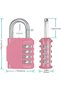 4-Digit Combination Lock with Resettable Code (Pink) - 4