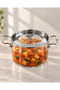 Borosilicate Glass Pot with Steel Handle 3.5 Lt