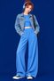 Women's Ribbed Knitted Fabric Crew Neck Crop Loose Fit Comfortable Tracksuit Set of 2 - 6