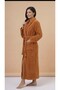 Women's yellow welsoft high quality long robe bathrobe - 2