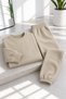 Men's Premium Quality 3-Thread Ribbed Crew Neck Sweat Suit Set - 6