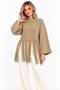 Women's Soft Textured Crew Neck Long Sleeve Tasseled Oversize Knitwear Sweater - 3