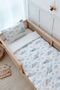 Montessori Duvet Cover and Fitted Sheet Set - Iconic Series - Blue Air Balloon Rainbow - 3