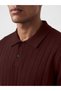 Esvab • Modern & Distinctive Devrik Roba Collar Ribbed Men's Knitwear T-Shirt - 4