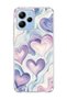 Poco M6 Pro 5g Compatible Lilac Heart Marble Printed Transparent Phone Case