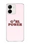 Redmi 13C Compatible Transparent Phone Case with Pink Rose Text Printed