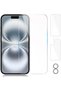 Screen Protector for iPhone 16, 3 Pack Front Back Camera