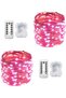 أضواء زينة (2 حزمة)، 32.8 قدم، 100 مصباح LED، أضواء متلألئة تعمل بالبطارية مع جهاز تحكم عن بعد، 8 أوضاع.
