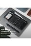 حافظة بطاقات جلدية بتقنية حجب RFID مع قسم للأوراق النقدية، نافذة لبطاقة الهوية، وتصميم منبثق. - 4