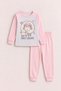 100% Cotton Lamb Patterned Girls' Pajama Set 2-6 Years - 2