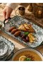 18Pcs Dinnerware Set, Ceramic Tableware Sets, Plates and Bowls Kit, Dishwasher Microwave Safe-Dark G - 4
