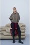 Shirt Collar Pleated Jacket Brown