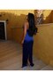 Women's Satin Strapless Dress - 3