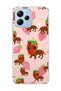 Poco M6 Pro 5g Compatible Strawberry Sausage Dog Printed Transparent Phone Case